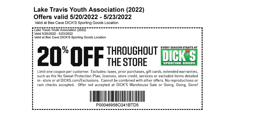 Save 20% this weekend at DICK'S May 20th-23rd!! 