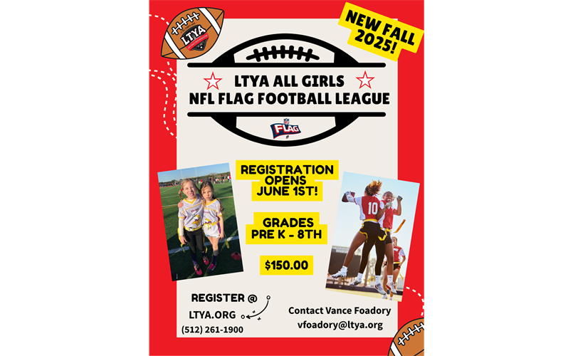 GIRLS NFL FLAG FOOTBALL-NEW FALL PROGRAM!